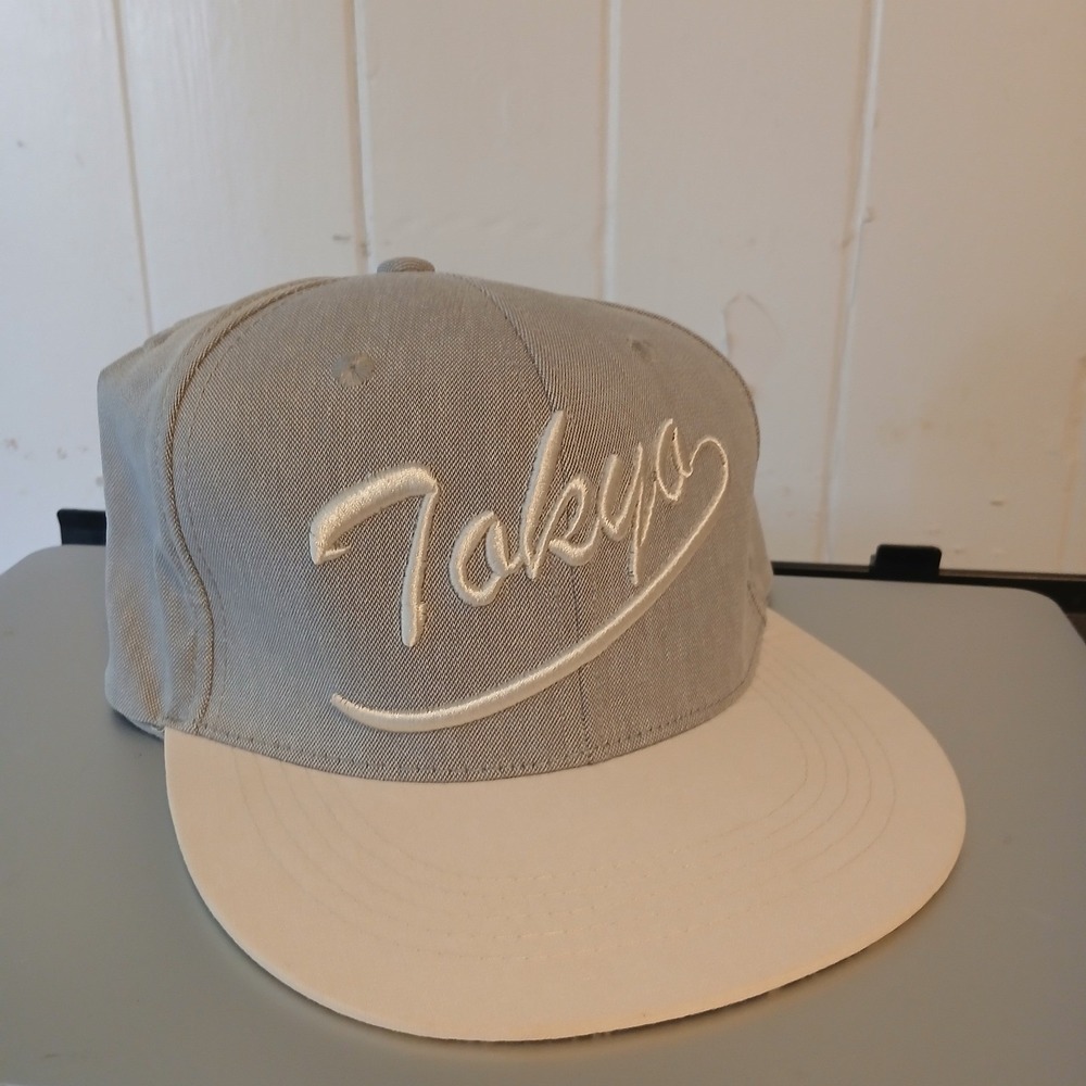 Robin Ruth Tokyo Snapback Hat Gray Floral Brim Mens Adjustable Baseball Cap